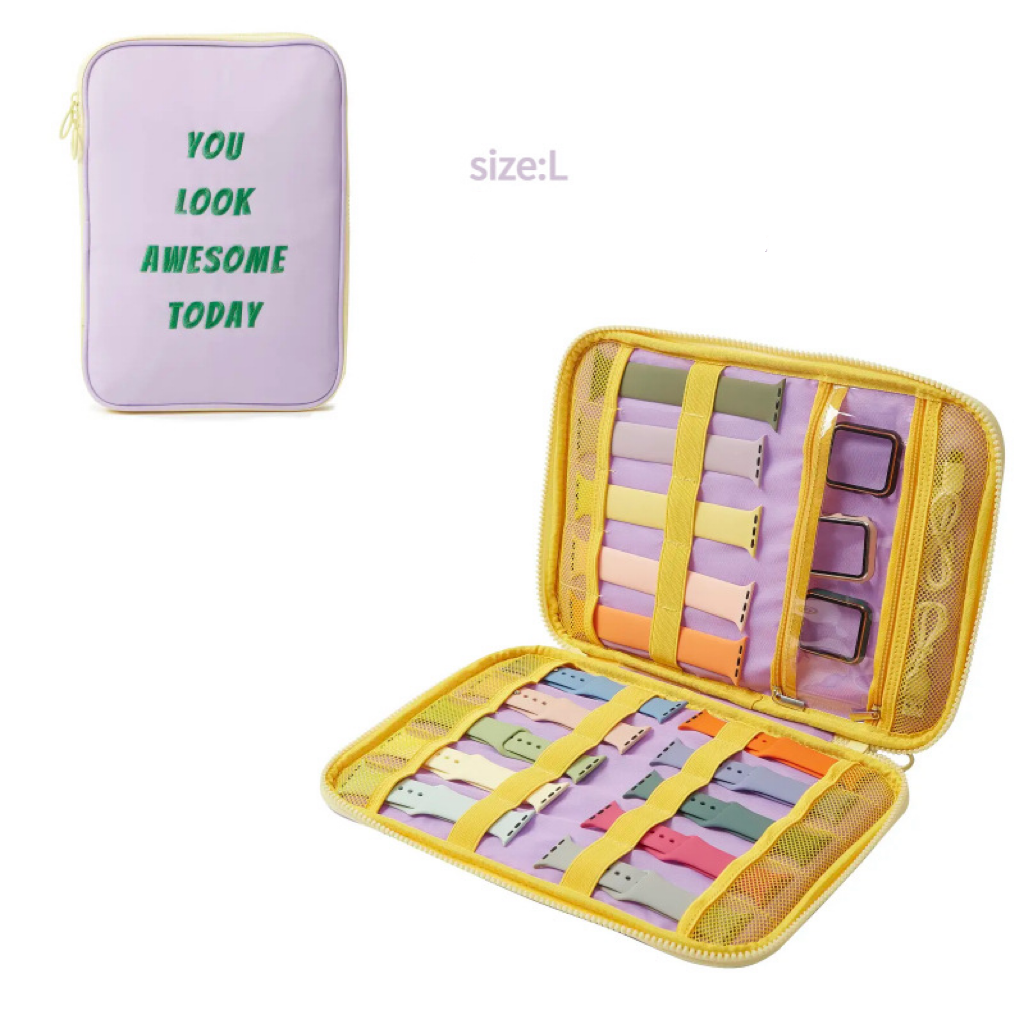 “You Look Awesome Today” Bands Organizer – Watch Band and Cable Storage Pouch - BandsOfTheDay